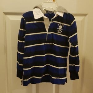 Striped Cotton Hooded Tee